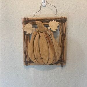 Rustic Wooden Pumpkin Wall Decor